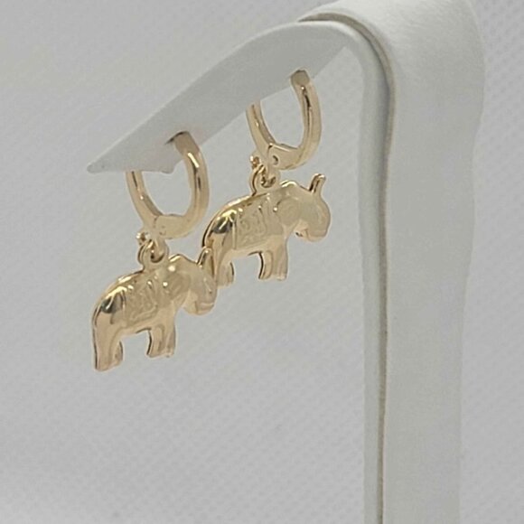 Brand New Brazilian 18k Gold Filled Elephants Earrings - Picture 5 of 5